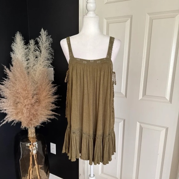 Free People Sweet Thing Tunic Dress Moss
 Size Medium - Picture 8 of 12